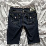 True Religion  Dark Blue Denim Cut Off Shorts Photo 1