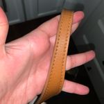 Rare Nora Lozza leather Italian quite luxury handbag navy tan boho classic $680 Blue Photo 5