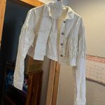 Fringe Jean Jacket White Photo 0