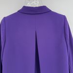 Calvin Klein blazer jacket women's 12P zip front scuba crepe crop purple career Photo 5