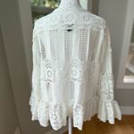 MARC BOUWER White Lace Boho Flare Sleeve Cardigan Jacket Top Size XL Photo 11