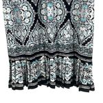 Sandra Darren NWT  Sleeveless Shift Dress Womens L Black White Blue Modest Church Photo 3