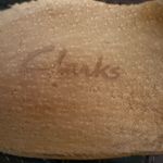 Clarks Slingback Criss Cross Strap Dress Sandals Brown Leather Peep Toe Size 10 Photo 6