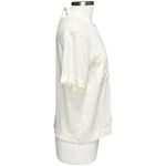 Sézane Maiana Short Sleeve Silk Shirt, Cream, FR38/US6 Photo 10