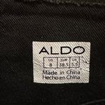 ALDO Black Vegan Leather Ankle Booties 3 Buckle Straps & Gold Hardware Sz 8 Photo 8