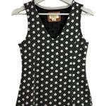 Anthropologie Maeve by Size XS Top Jacquard Black and White Polka Dot Sleeveless Photo 2