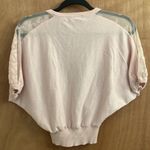 Forever 21 Baby pink cropped shortsleeved cardigan sweater woman’s size small Photo 5