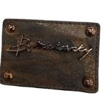 B Makowsky Womens Tan Leather Crossbody Purse With Tassel SKU 6896 Photo 8