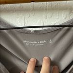 Abercrombie & Fitch  Soft Collection Gray Key Hole Tie Chest Long Sleeve Bodysuit Photo 3