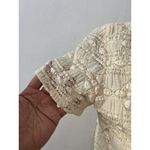 Vtg 90s Yellow Floral Cottagecore top PM popcorn Textured rustic western boho Size undefined Photo 3