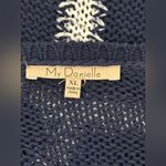 My Michelle Nautical Coastal Navy White Anchor Open Knit Oversized Lightweight Sweater XL Photo 7