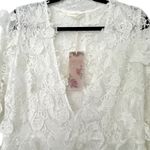 Love Shack Fancy  Sylvester Gown 3D Floral Applique Lace White Maxi Dress Size 10 L Photo 5