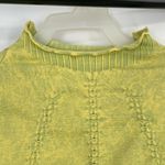 Free People  Movement Women's Yellow Mock Neck Long Sleeve‎ Textured Top Size M/L Photo 5