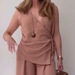 ZARA  NWT vest flowing top crossover wrap vest top flowy material Photo 3