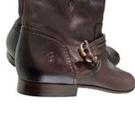 Frye Jillian toggle short biker boots rich brow leather size 10 Photo 3