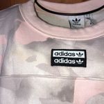 Adidas  Originals Women's Cropped Pink/Gay Camouflage Camo Sweatshirt small​​ Photo 6