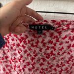 Motel Rocks  BUTTERFLY Miniskirt Pink Red Side Zip Small Photo 3