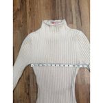 Bayse‎ Beige Ribbed Knit Turtleneck Sweater Mini Dress XS Cozy Chic Size 0 Photo 5