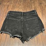 ZARA  Black High Waisted Cutoff Denim Shorts | Size 6 Photo 3