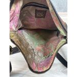 The Sak Iris Leather Crossbody Brown Black Two Tone Metallic Suede Shoulder Bag Photo 9