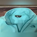 The North Face woman aqua blue glacier quarter zip top size small Photo 2