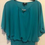 Iz Byer  | Chiffon Boho Blouse | Built-In Cami | Smocked Waist | EUC Photo 0