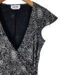Vintage Y2K Byer Too! Women’s Medium Black White Floral Paisley Faux Wrap Dress Photo 1