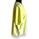 Lands' End  Womens Top Sz M 10 12 Lemon Lime Lavender‎ Elbow Sleeve 365 Tunic Photo 6