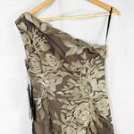 Bronx and Banco Golden Rose One Shoulder Formal Midi Dress Size Medium US 6 Photo 8