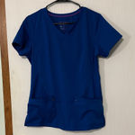 Healing Hands Purple Label Yoga Women's Royal Blue Short Sleeve Top Size Small Photo 0
