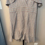 Robert Rodriguez  Basia Mini Dress Stripe Ruffle Cotton‎ Size 6 Photo 4
