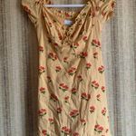 Urban Outfitters  Yellow Summer Dress Short Women Size Small Babydoll Photo 0