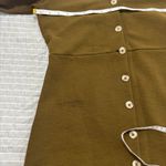 Madewell  Texture & Thread Green Crepe Button Front Dress with Balloon Sleeves M Photo 5