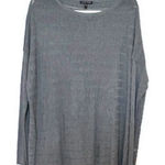 Eileen Fisher  Charcoal Knit Top Made of Italian Yarn Photo 0