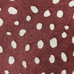 Paper Crane Burgundy Polka Dot Faux Wrap Blouse S Puff Sleeve Peplum Retro Pinup Photo 8