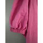 Old Navy  Pink Button Front Smocked Puff Sleeve Dress Sz 2x Linen Blend Photo 5