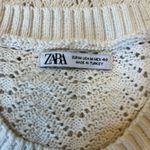 ZARA  Cable Knit‎ Vest In Ivory Size Medium Photo 1
