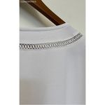 Liz Claiborne Liz‎ Claiborne White Women's Round Neck Blouse - Size Medium Photo 3