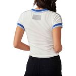 Free People  We The Free Sporty Mix Tee White and Blue Photo 1