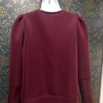 Stella & Dot  Burgundy Puff Sleeve Sweatshirt Top Photo 1