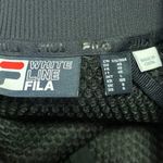 FILA Whiteline Women's Black Mesh Zip Up Activewear Track Bomber Jacket Size S Photo 3