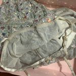 Oh Polly Prisha Silver Embellished Square Neck Evening Dress UK 6 US 2 NYE Photo 8