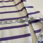 LATAHUO Women Gold Button Down Cardigan Lavender White Crew Neck size Medium Purple Photo 6