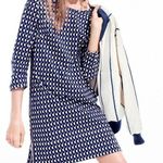 J.Crew  Jet Set Geometric print Shift Dress zipper details boat neck 8 Photo 0