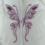Bob Mackie Wearable Art NWT Size XL White - Embroidered Butterfly Blazer Jacket Photo 3
