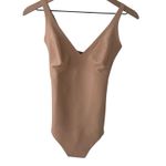 SKIMS NWT  Body Unlined Plunge Thong Bodysuit Clay Size Large Photo 2