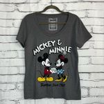 Disney Mickey & Minnie Mouse Graphic Shirt Dark Grey Vintage 1928 Large Loose Photo 0