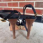 Tory Burch High Heels Pumps Beach Navy Blue Women’s Size 7.5 Photo 3