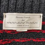 Brenda French For French Rags Vintage Patterned Collared Sweater Size S Black Photo 1