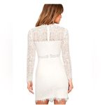 Lulus Appetite for Seduction White Lace Long Sleeve Dress NWT Photo 1